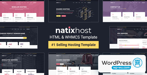 NatixHost – WHMCS 和托管 HTML 模板