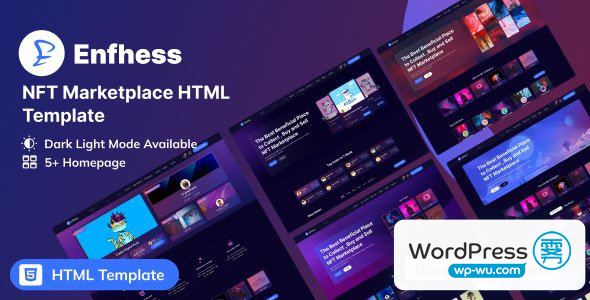 Enfhess v1.0 – NFT 市场 HTML 模板