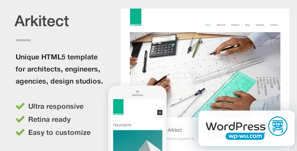 Arkitect v1.0 – 建筑师和工程师的专业 HTML5 模板