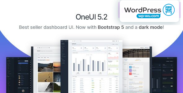 OneUI v5.4.0 – Bootstrap 4 管理仪表板模板，Vuejs 和 Laravel 8 入门工具包