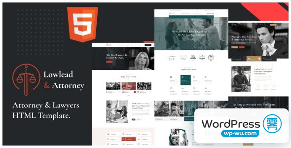 Lowlead v1.0 – 律师和律师 HTML 模板