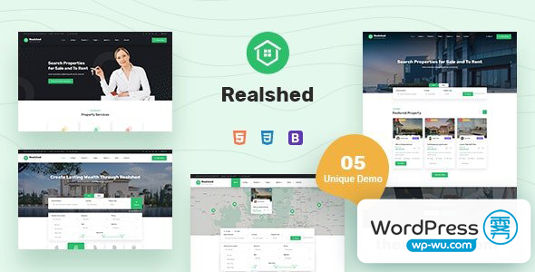 Realshed v1.0 – 房地产 HTML 模板