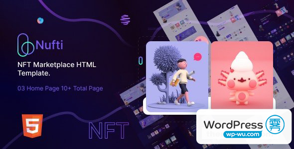 Nufti v1.0 – NFT 市场 HTML 模板