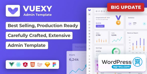 Vuexy v8.2.1 – Vuejs、React、HTML 和 Laravel 管理仪表板模板