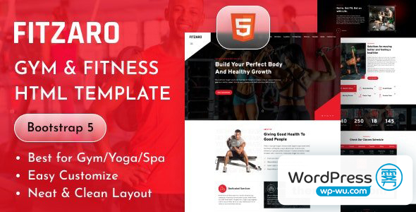 Fitzaro v1.0 – 健身房和健身 HTML 模板