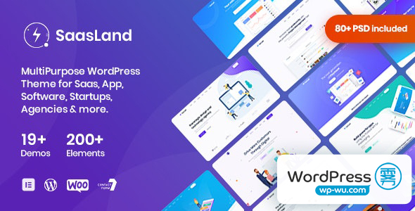 SaasLand v3.5.4 – Saas & Startup 的多功能主题