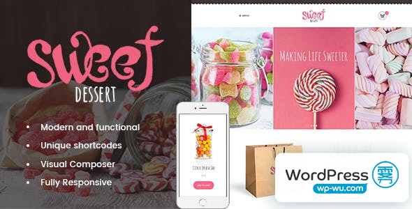 Sweet Dessert v1.1.7 – Sweet Shop & Cafe WordPress 主题