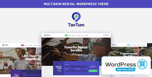 TanTum v1.1.5 – 汽车、滑板车、船和自行车租赁服务 WordPress 主题