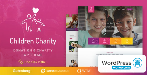 Children Charity v1.1.8 – 捐赠的非营利和非政府组织 WordPress 主题