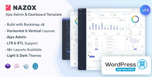 Nazox v1.0 – Ajax 管理和仪表板模板