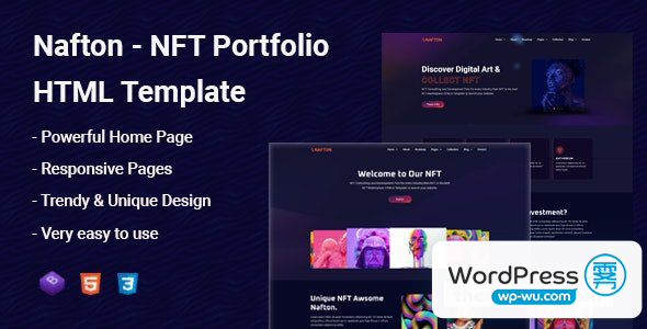 Nafton – NFT & App Landing HTML 模板 – 更新