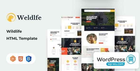Weldlfe v1.0 – 野生动物 HTML 模板